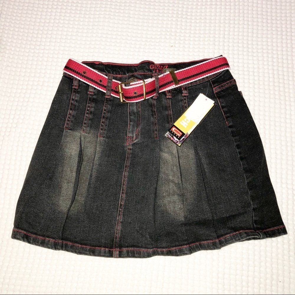 Gazoz Y2K pleated and belted skirt